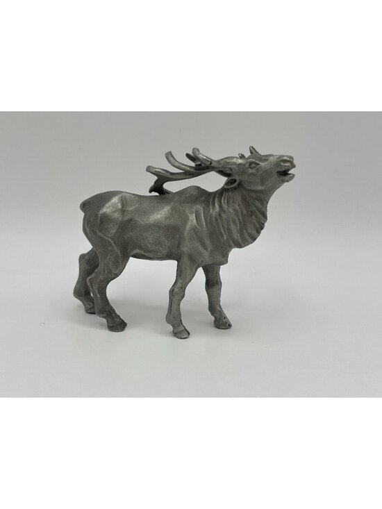 Other - Vintage Pewter Elk Deer Buck Figurine Wildlife Cabin Lodge Decor Collectible